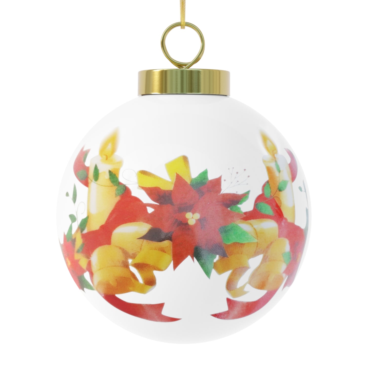 Festive Christmas Ball Ornament - Semiquin USA  1776-2026