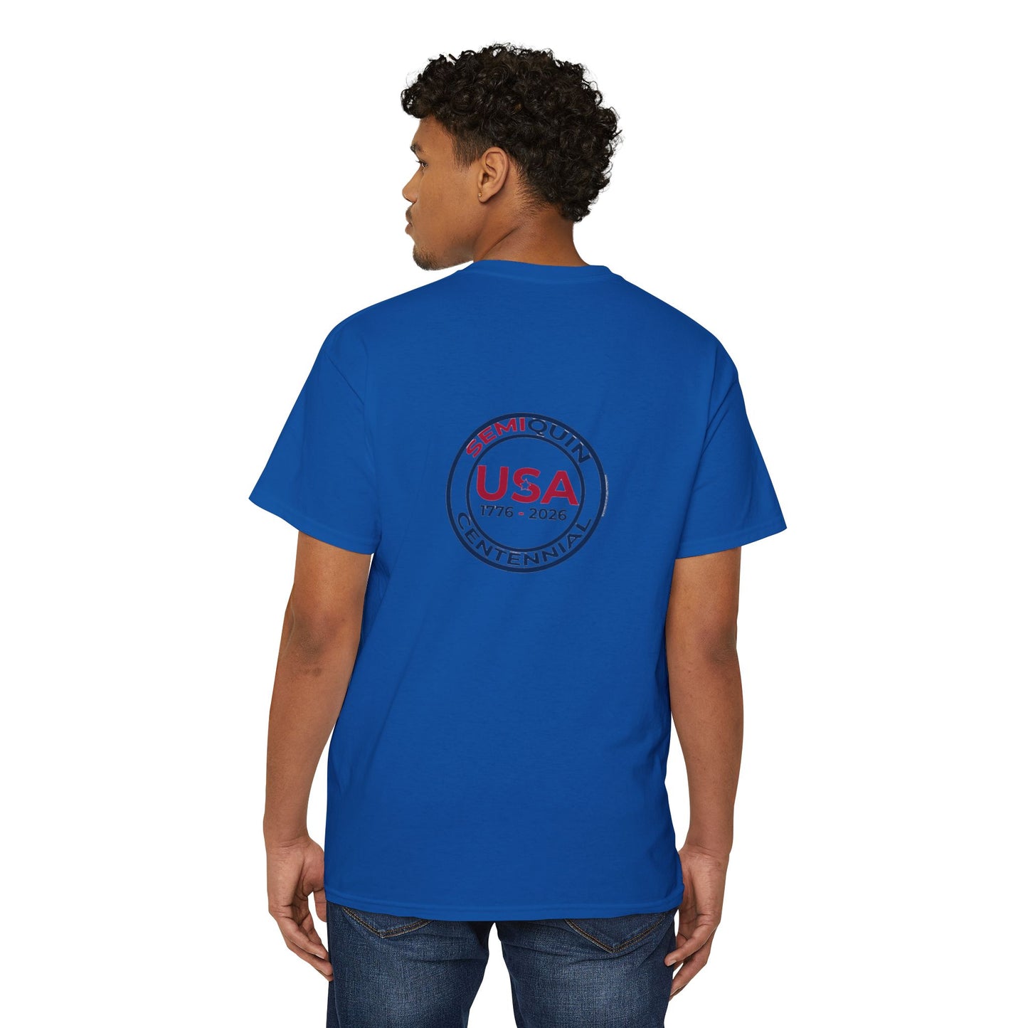 SemiQuin USA Graphic Pocket Tee | Casual Unisex T-Shirt | Summer Fashion | Everyday Wear | Great for Holidays