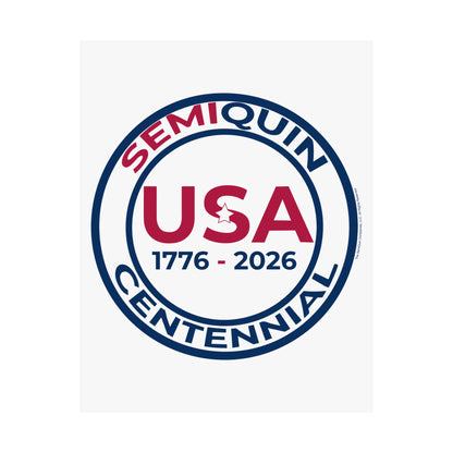 USA SemiQuin Matte Vertical Poster – Patriotic Wall Art, Independence Day & Centennial Celebration Décor