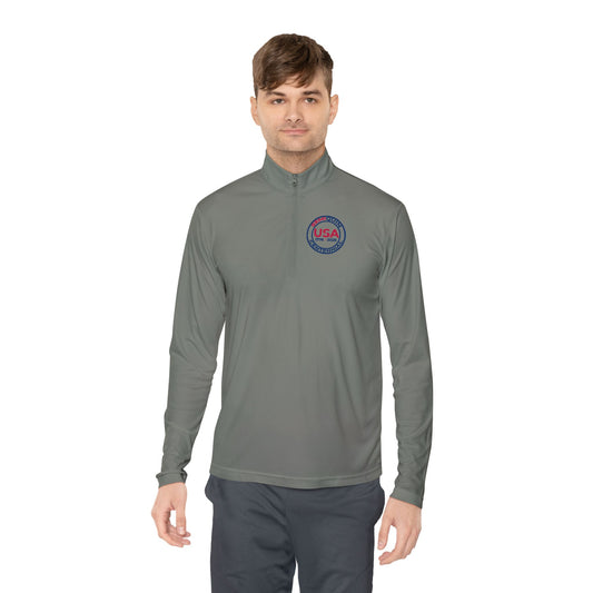 USA SemiQuin Flag Crest Quarter-Zip Pullover