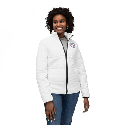 Stylish Women’s USA Puffer Jacket | SemiQuin Centennial Outerwear, Winter Coat, Patriotic Fashion, Outdoor Gear, Holiday Gift for Her