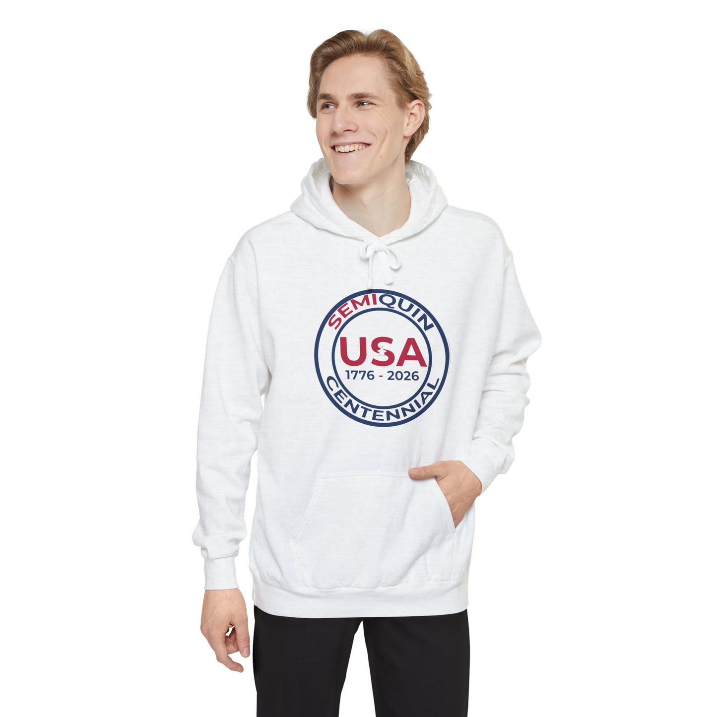 USA SemiQuin Hoodie – 1776–2026 SemiQuin Emblem