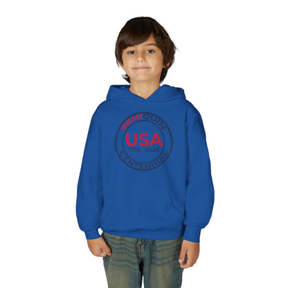 SemiQuin Youth Hooded Sweatshirt, centennial Celebration, Cozy Gift Hoodie for Teens, Holiday & Everyday Wear