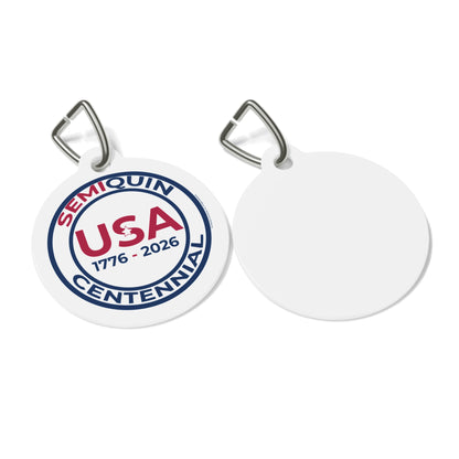 SemiQuin Pet Tag | USA Theme, Customizable Name Tag, Dog & Cat ID Tag, Gifts for Pet Lovers, American Pride Accessories