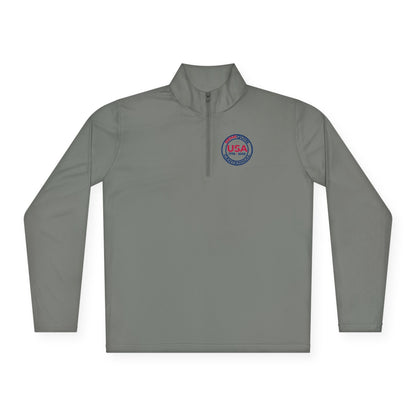 USA SemiQuin Flag Crest Quarter-Zip Pullover
