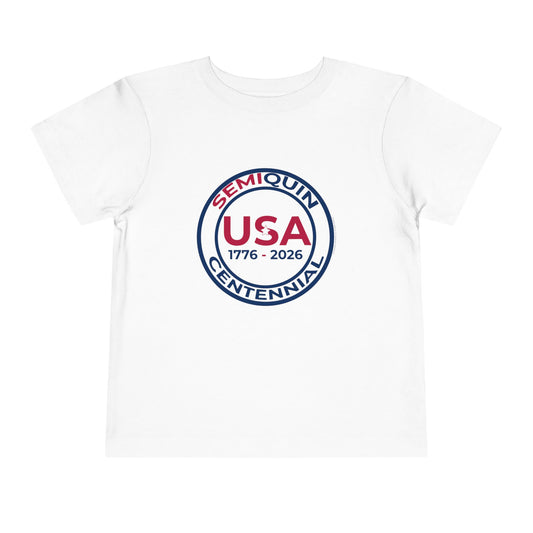 Toddler SemiQuin USA Tee | Kids' Patriotic Shirt for Celebrations, July 4th, Family Gatherings, Independence Day