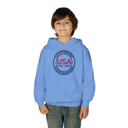 SemiQuin Youth Hooded Sweatshirt, centennial Celebration, Cozy Gift Hoodie for Teens, Holiday & Everyday Wear