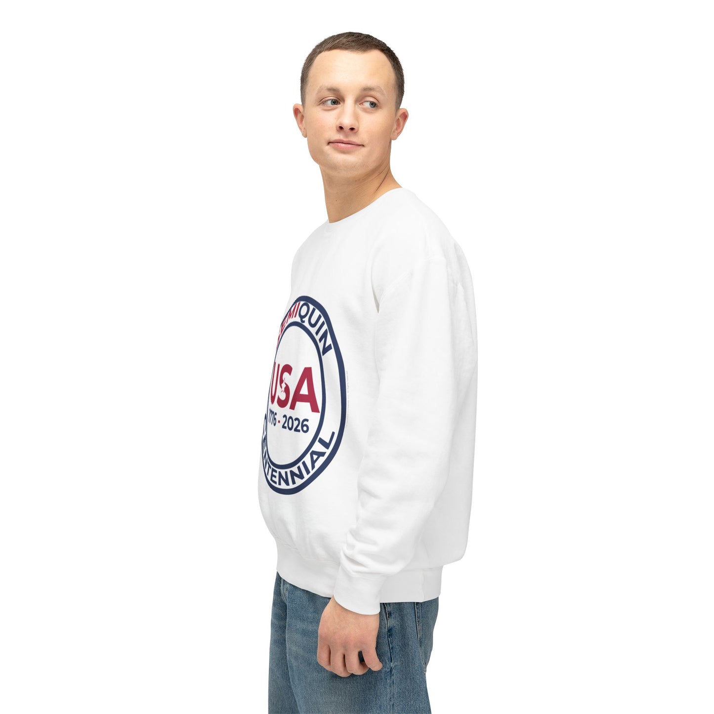 SemiQuin Sweatshirt Patriotic Semi-Quin Celebration Soft, Lightweight Cotton Pullover