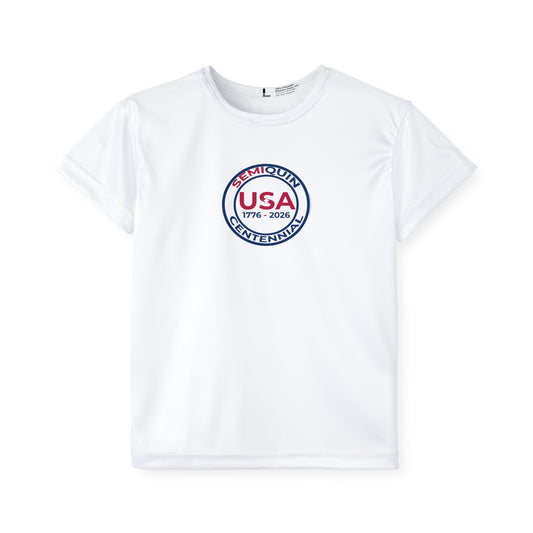 Kids Sports Jersey, SemiQuin USA 1776-2026, Team Spirit Shirt, Youth Athletic Wear, Sports Event Jersey, Birthday Gift for Young Athletes