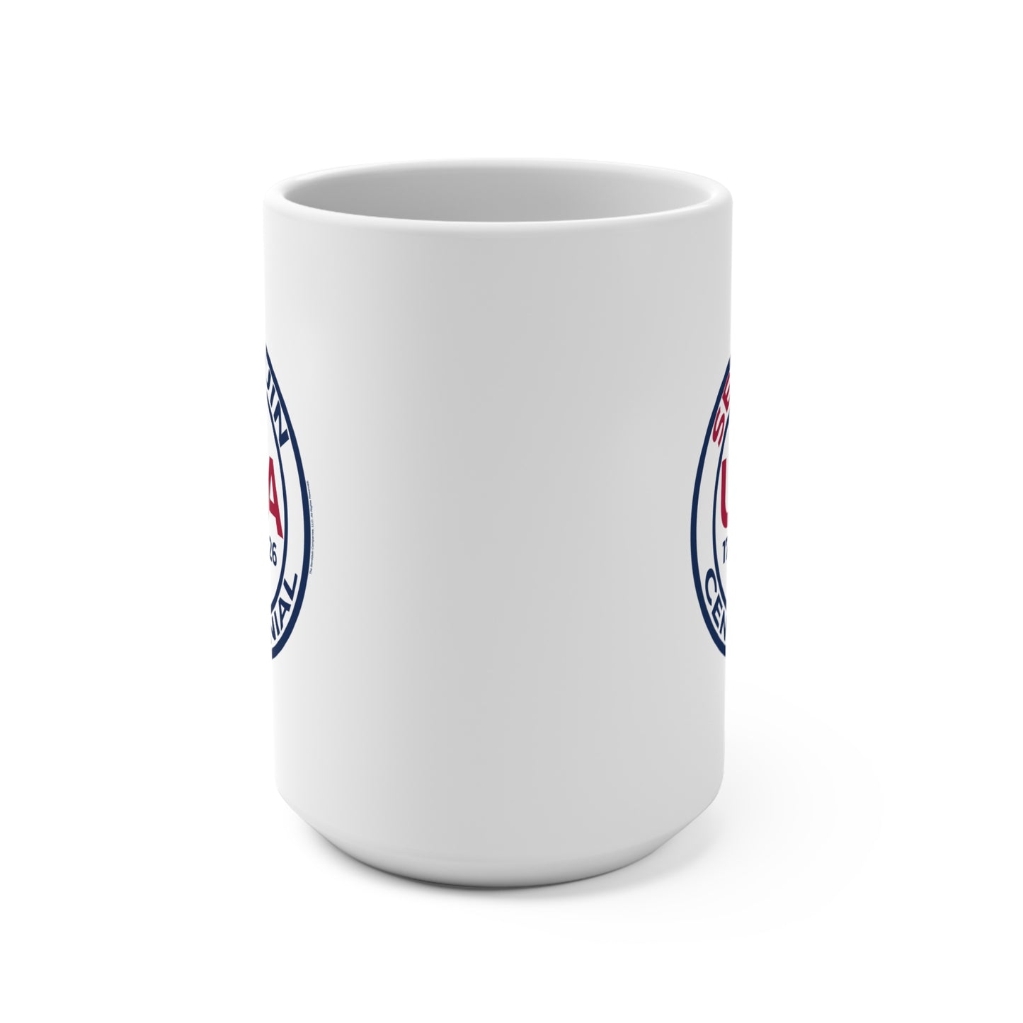 SemiQuin Emblem Ceramic Mug – 15oz | Patriotic Coffee & Tea Cup