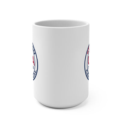 SemiQuin Emblem Ceramic Mug – 15oz | Patriotic Coffee & Tea Cup