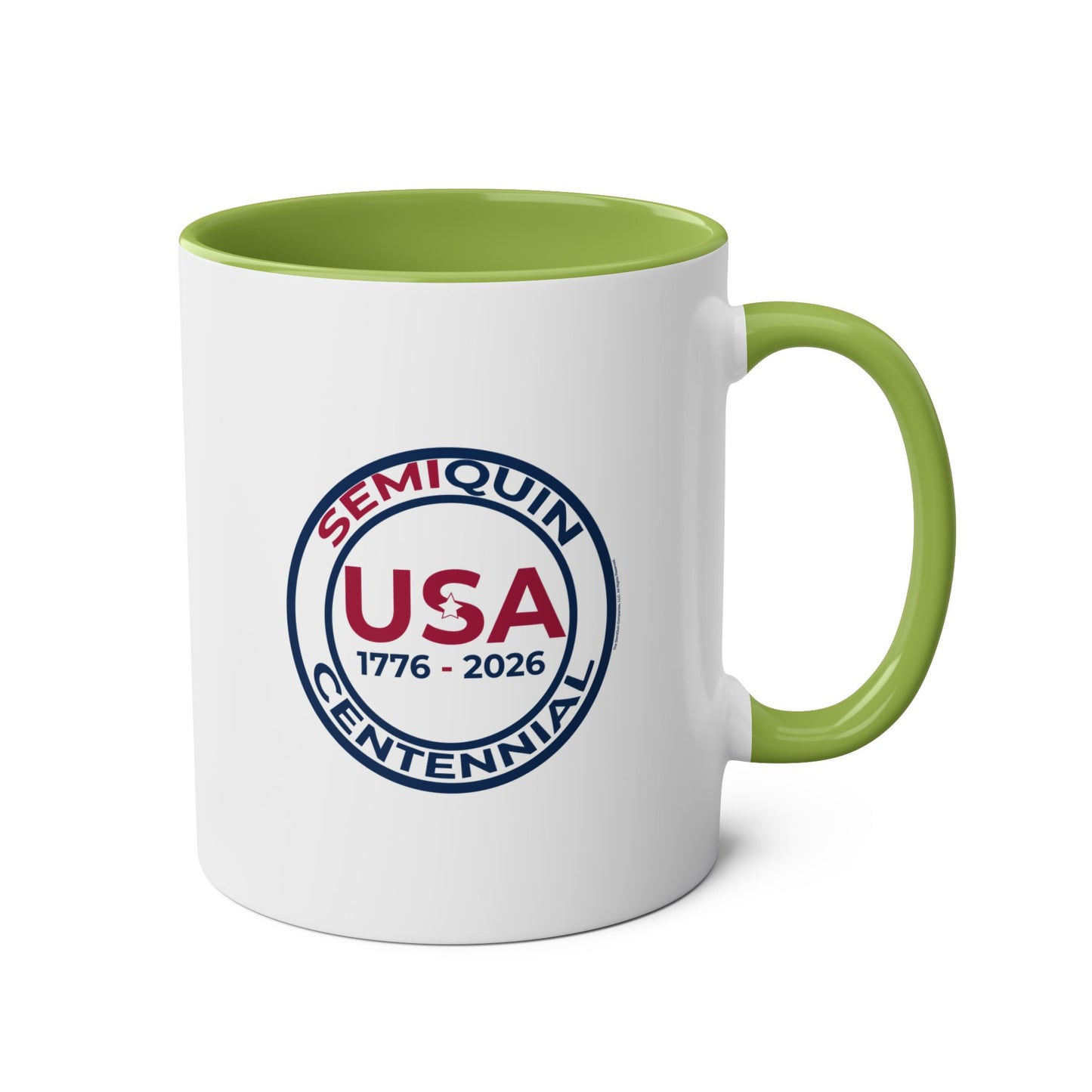 Semiquin 250 Years Two-Tone Coffee Mug, 11oz – Perfect for Celebrations, Patriotic Gift, Americana Collectible, Everyday Use