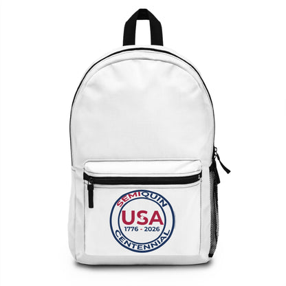 SemiQuin Centennial USA Backpack – Durable Travel & School Bag, Laptop & Gym Companion, Patriotic Gift for Students & Adventurers