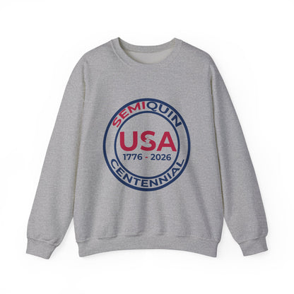 USA SemiQuin  Crewneck Sweatshirt — 1776–2026 Patriotic Seal Design