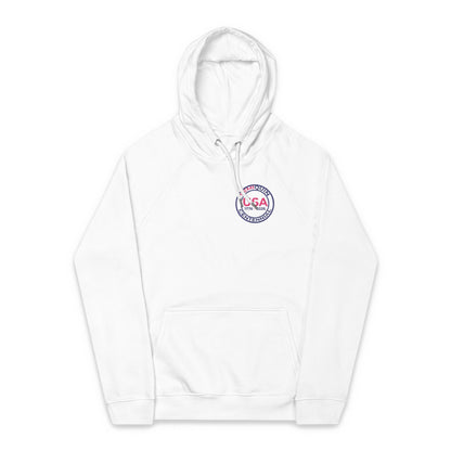 USA SemiQuin  Embroidered Raglan Hoodie — Patriotic Chest Patch