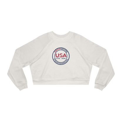USA SemiQuin Vintage Seal Cropped Pullover