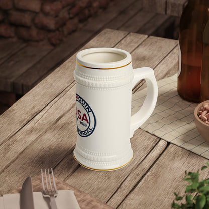 SemiQuin Centennial Beer Stein – Back to School Gear | School Year Party Mug | Americana Pride, Celebrations & Custom Drinkware”
