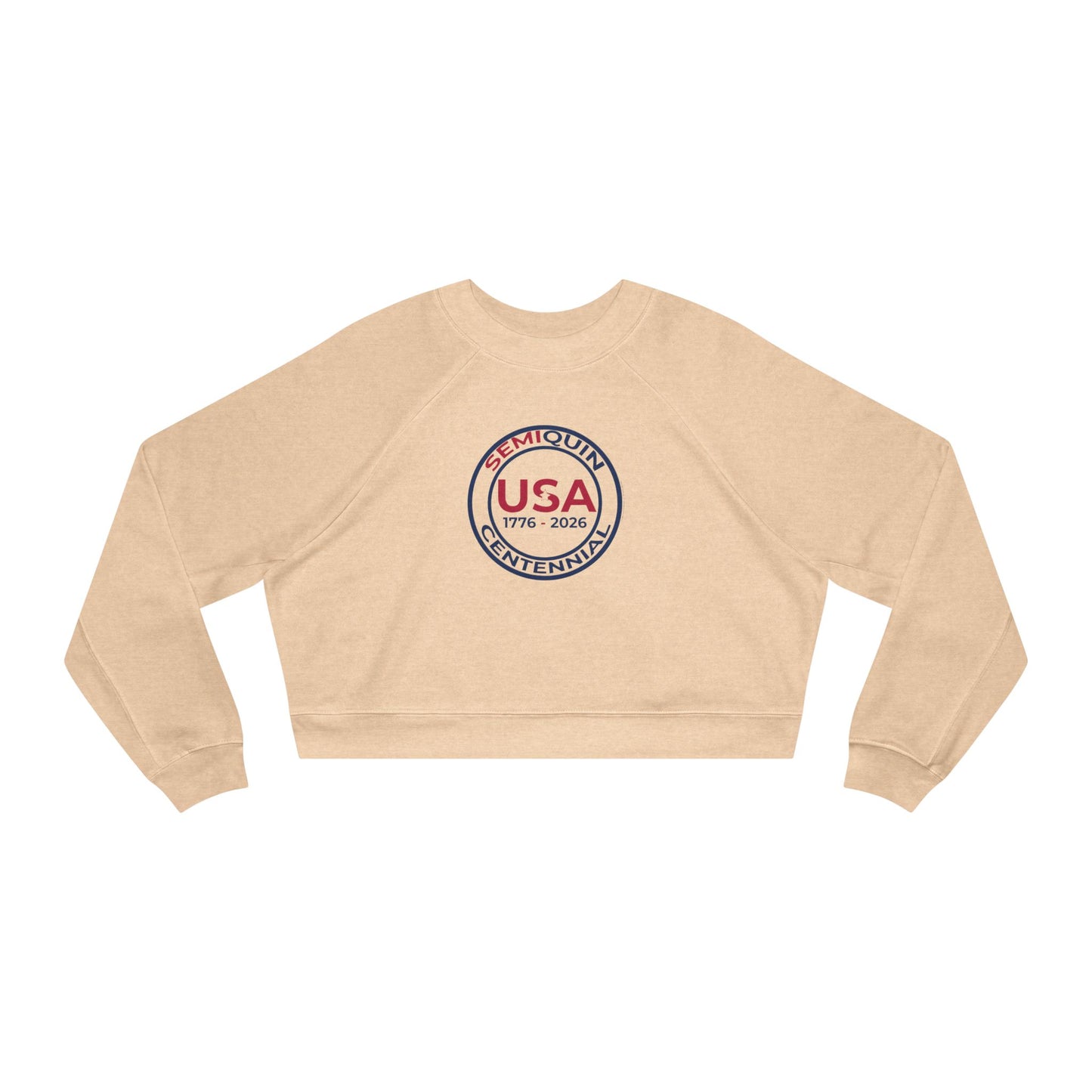 USA SemiQuin Vintage Seal Cropped Pullover