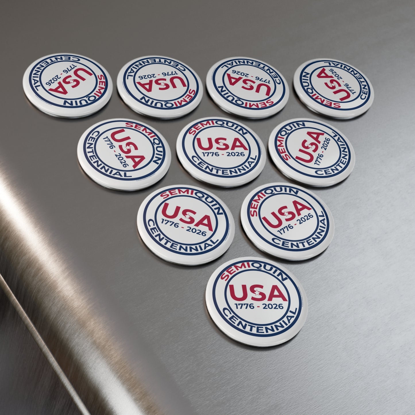 USA SemiQuin Button Magnet - Celebrate 250 Years with 1776-2026 Design