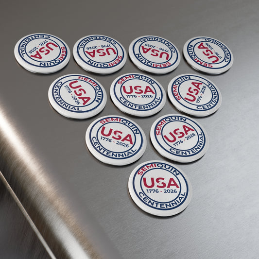 USA SemiQuin Button Magnet - Celebrate 250 Years with 1776-2026 Design