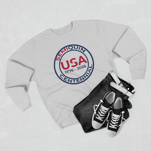SemiQuin USA Semiquin Crewneck Sweatshirt — 1776–2026 Patriotic Pullover