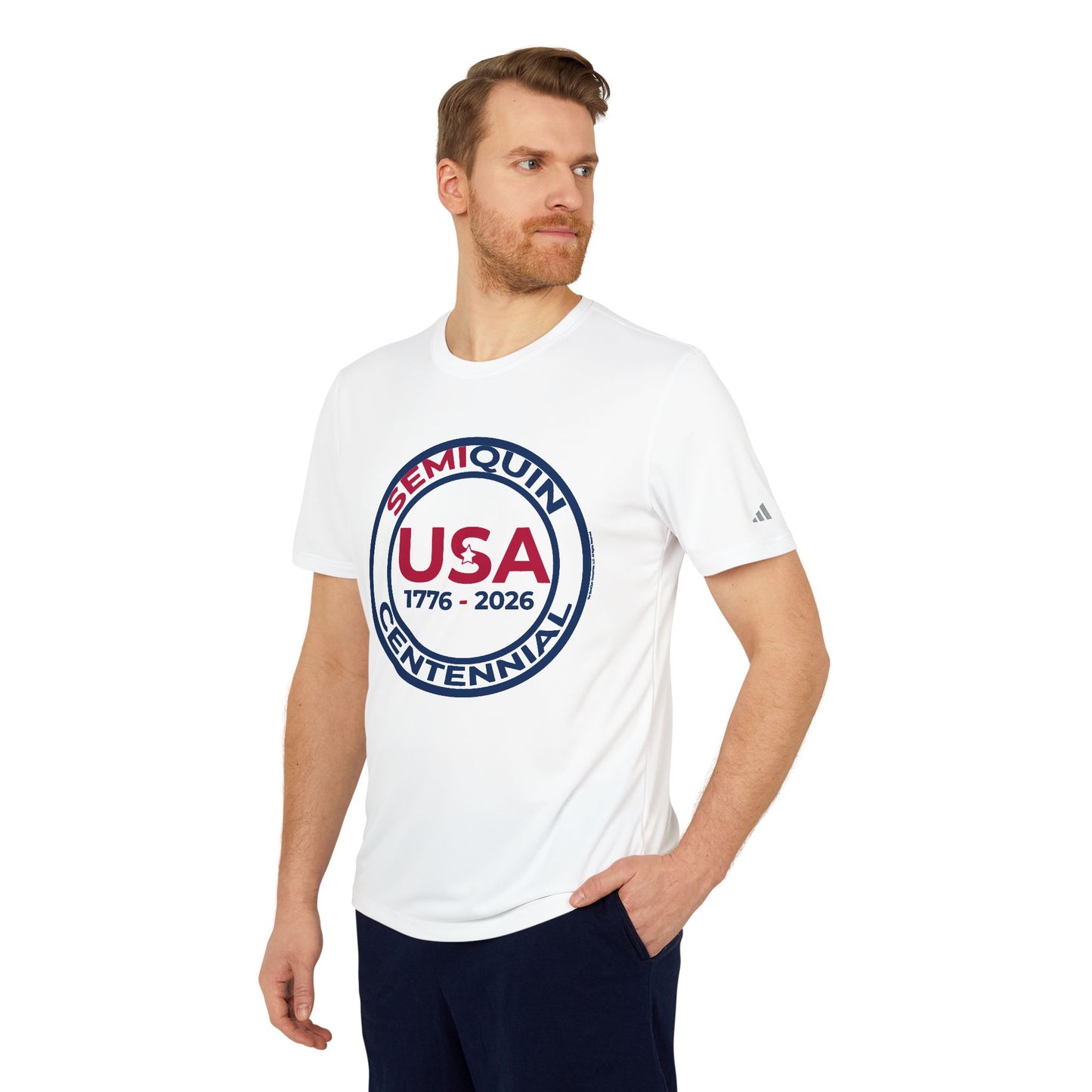USA SemiQuin Centennial Sport T-Shirt | Unisex Patriotic Athletic Tee | 250-Year Celebration Apparel