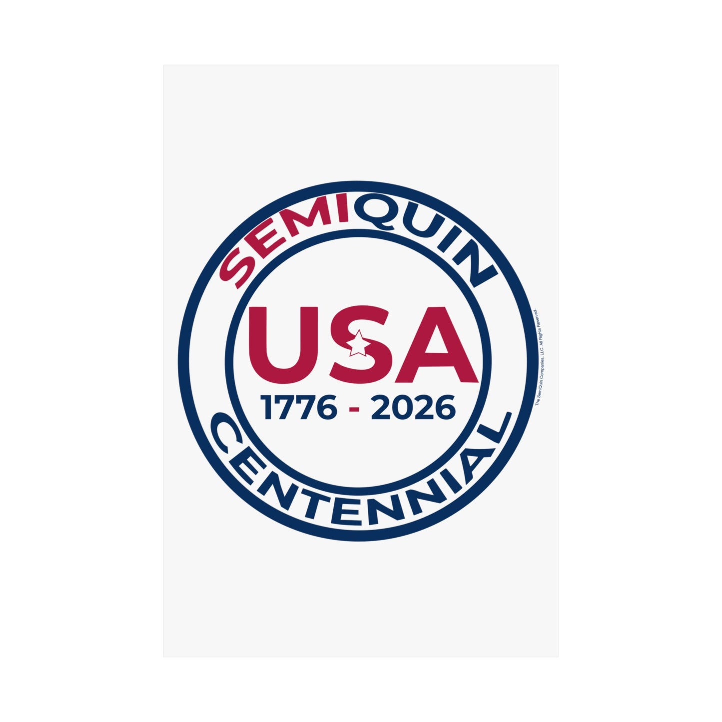 USA SemiQuin Matte Vertical Poster – Patriotic Wall Art, Independence Day & Centennial Celebration Décor