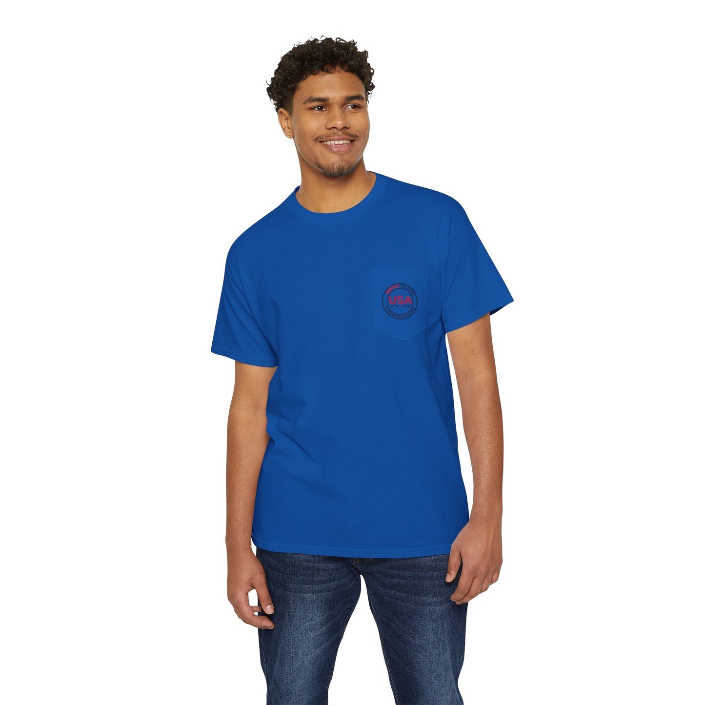 SemiQuin USA Graphic Pocket Tee | Casual Unisex T-Shirt | Summer Fashion | Everyday Wear | Great for Holidays