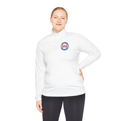USA SemiQuin Flag Crest Quarter-Zip Pullover