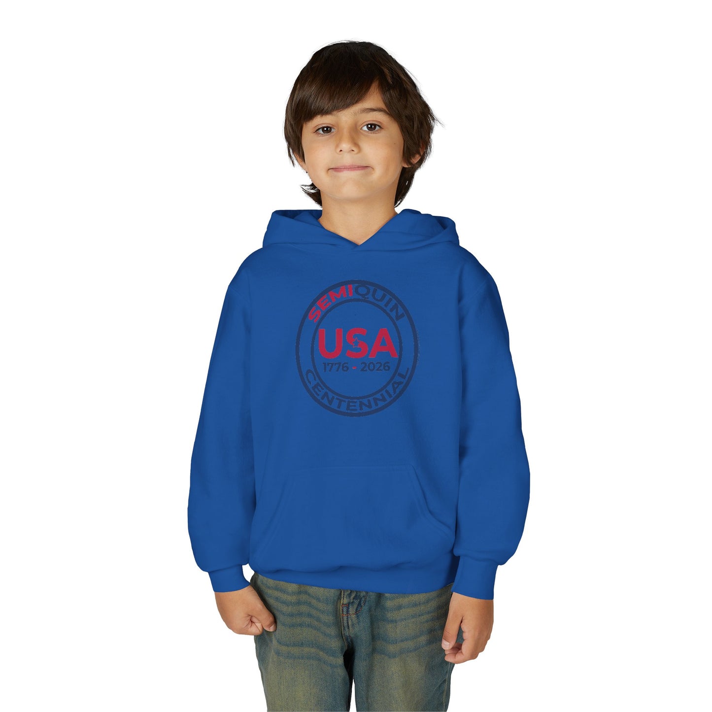 SemiQuin Youth Hooded Sweatshirt, centennial Celebration, Cozy Gift Hoodie for Teens, Holiday & Everyday Wear