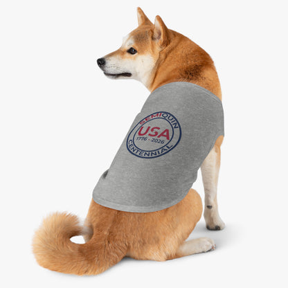 SemiQuin USA Pet Tank Top, Dog Shirt, Patriotic Pet Apparel, Fourth of July Outfit, Summer Dog Clothing