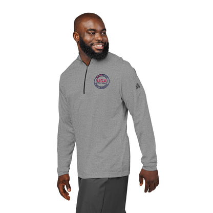 USA SemiQuin  Embroidered Quarter-Zip Pullover