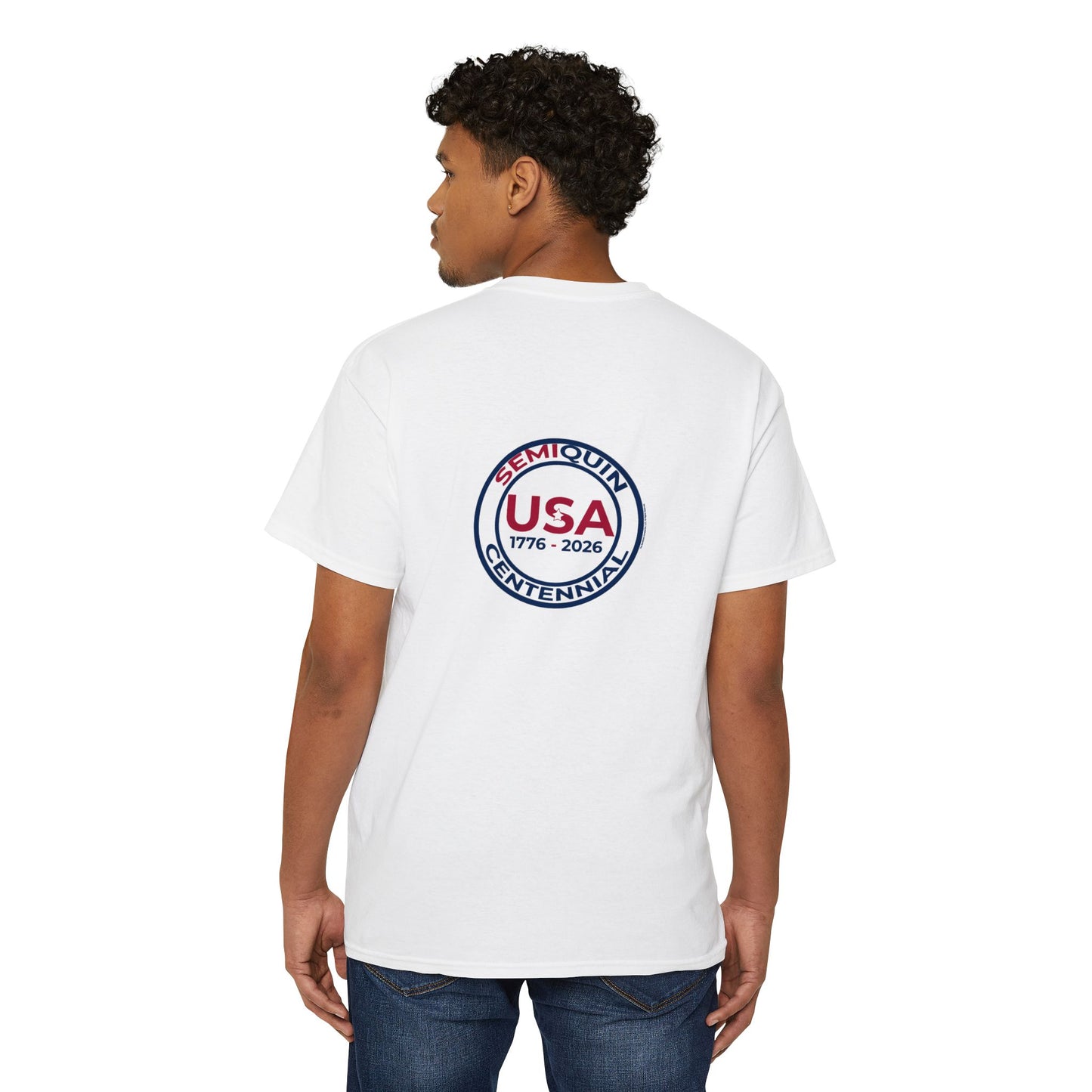 SemiQuin USA Graphic Pocket Tee | Casual Unisex T-Shirt | Summer Fashion | Everyday Wear | Great for Holidays