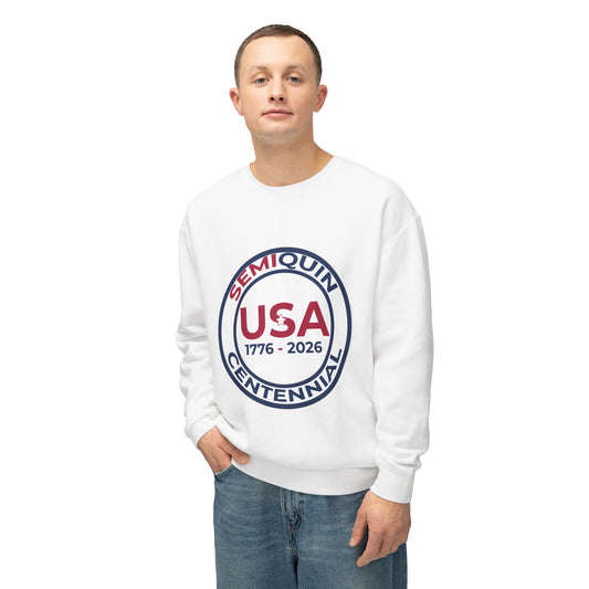 SemiQuin Sweatshirt Patriotic Semi-Quin Celebration Soft, Lightweight Cotton Pullover