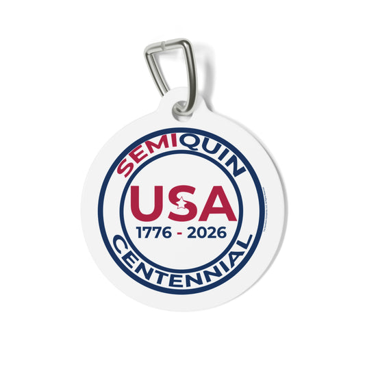 SemiQuin Pet Tag | USA Theme, Customizable Name Tag, Dog & Cat ID Tag, Gifts for Pet Lovers, American Pride Accessories