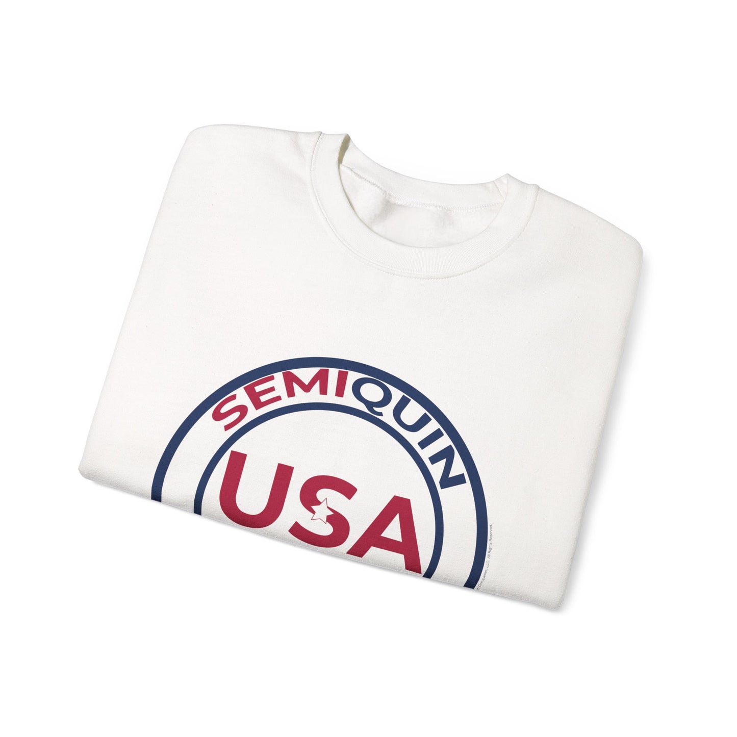 USA SemiQuin  Crewneck Sweatshirt — 1776–2026 Patriotic Seal Design