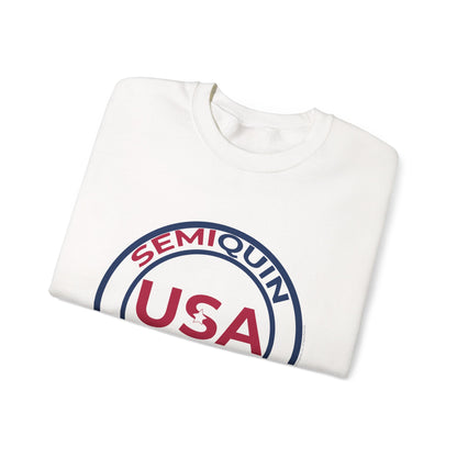 USA SemiQuin  Crewneck Sweatshirt — 1776–2026 Patriotic Seal Design