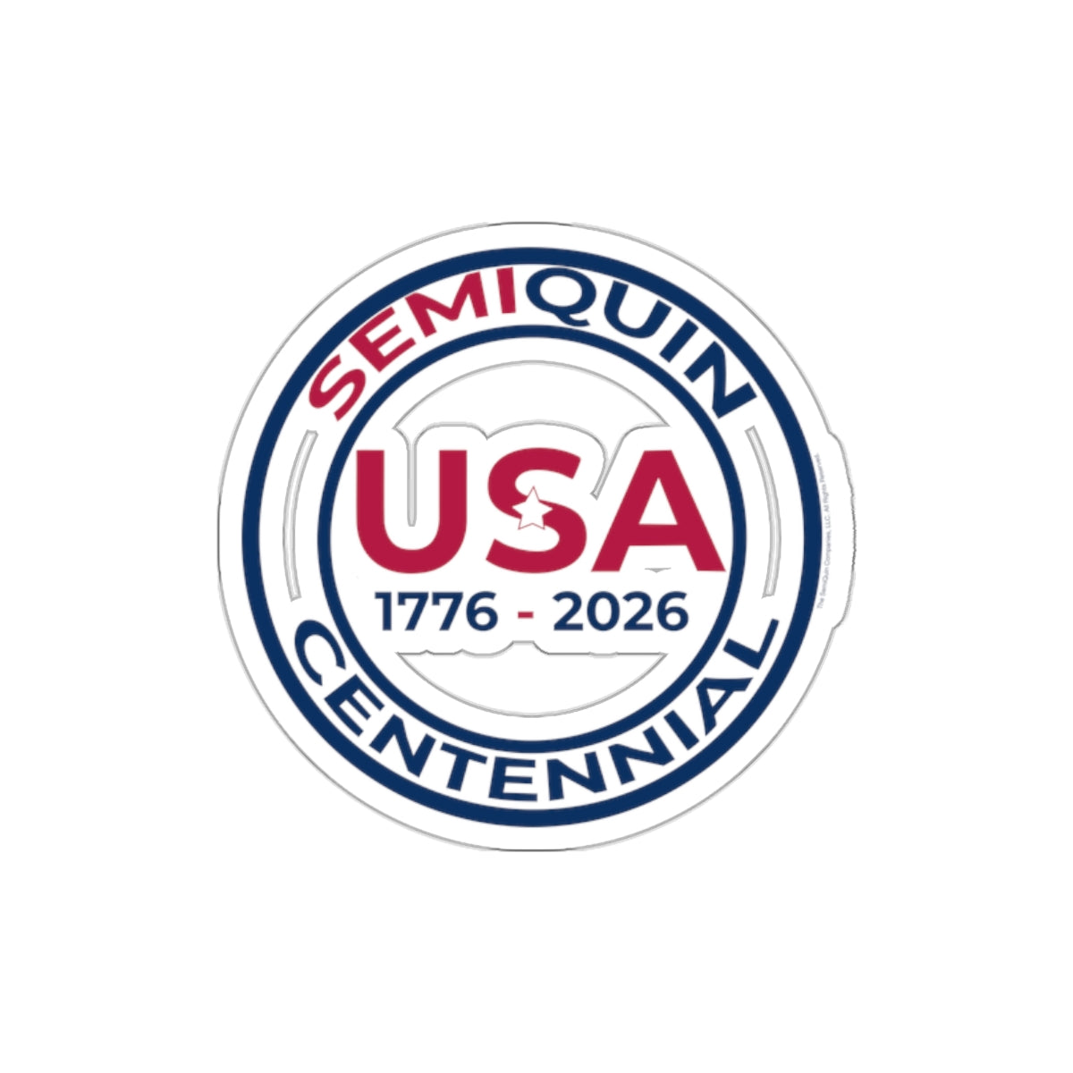 USA SemiQuin Die-Cut Stickers - Celebrate 250 Years of History!