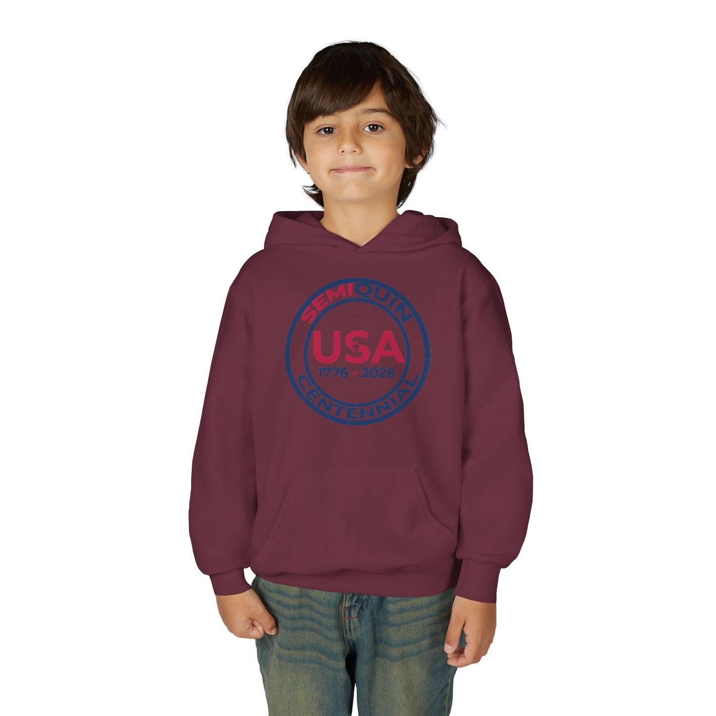 SemiQuin Youth Hooded Sweatshirt, centennial Celebration, Cozy Gift Hoodie for Teens, Holiday & Everyday Wear
