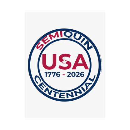 USA SemiQuin Matte Vertical Poster – Patriotic Wall Art, Independence Day & Centennial Celebration Décor