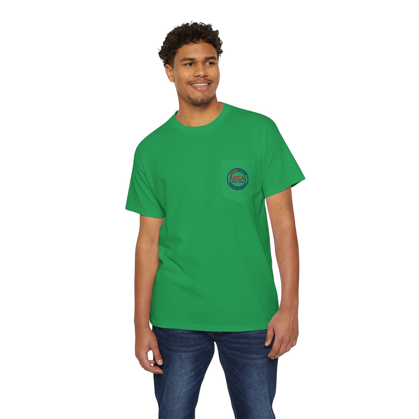 SemiQuin USA Graphic Pocket Tee | Casual Unisex T-Shirt | Summer Fashion | Everyday Wear | Great for Holidays