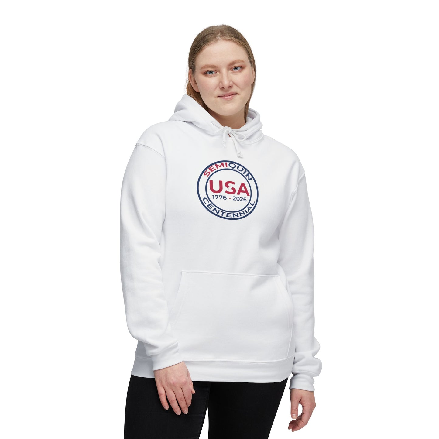 USA SemiQuin Seal Hoodie — Patriotic 1776–2016 Made in USA Sweatshirt