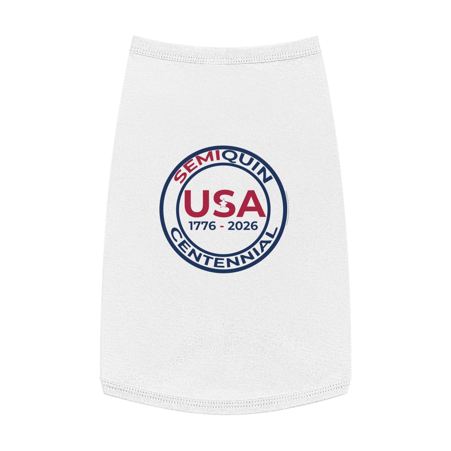 SemiQuin USA Pet Tank Top, Dog Shirt, Patriotic Pet Apparel, Fourth of July Outfit, Summer Dog Clothing