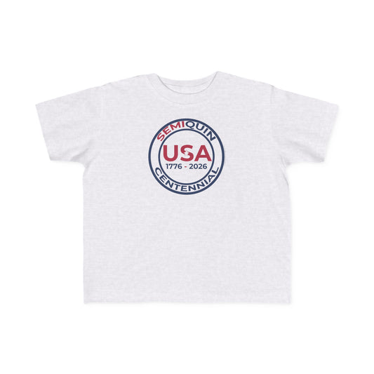 Toddler's USA SemiQuin Tee - Celebratory Kids Shirt for Patriotic Occasions, 4th of July, Family Gatherings, Summer Fun, Birthday [...]