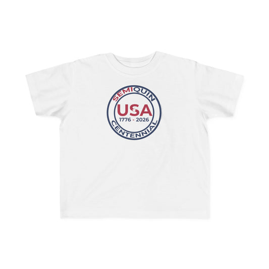 Toddler's USA SemiQuin Tee - Celebratory Kids Shirt for Patriotic Occasions, 4th of July, Family Gatherings, Summer Fun, Birthday [...]