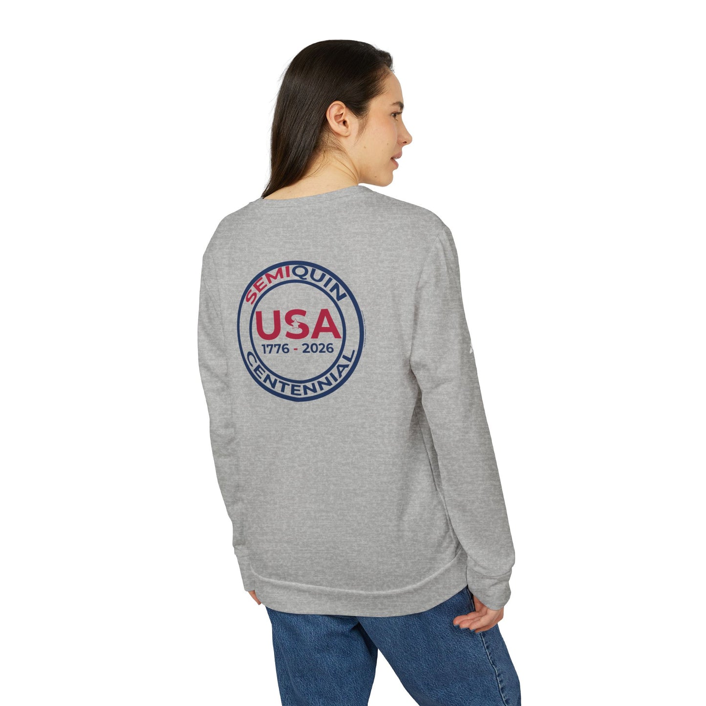 USA SemiQuin  Crewneck Sweatshirt — 1776–2026 Centennial Logo