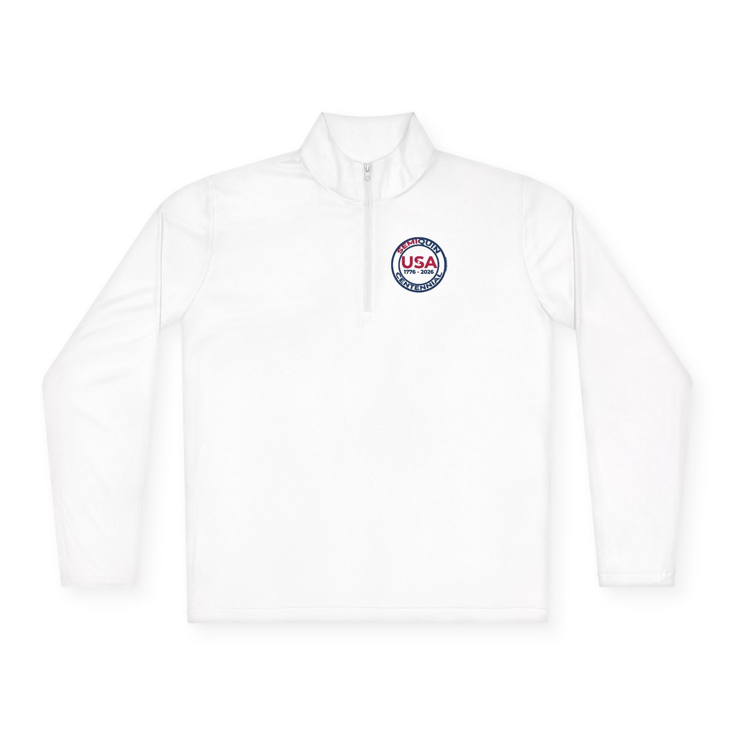USA SemiQuin Flag Crest Quarter-Zip Pullover