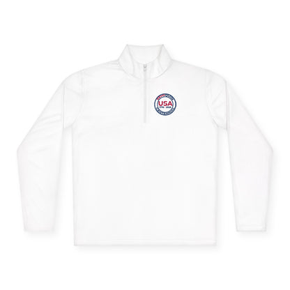 USA SemiQuin Flag Crest Quarter-Zip Pullover