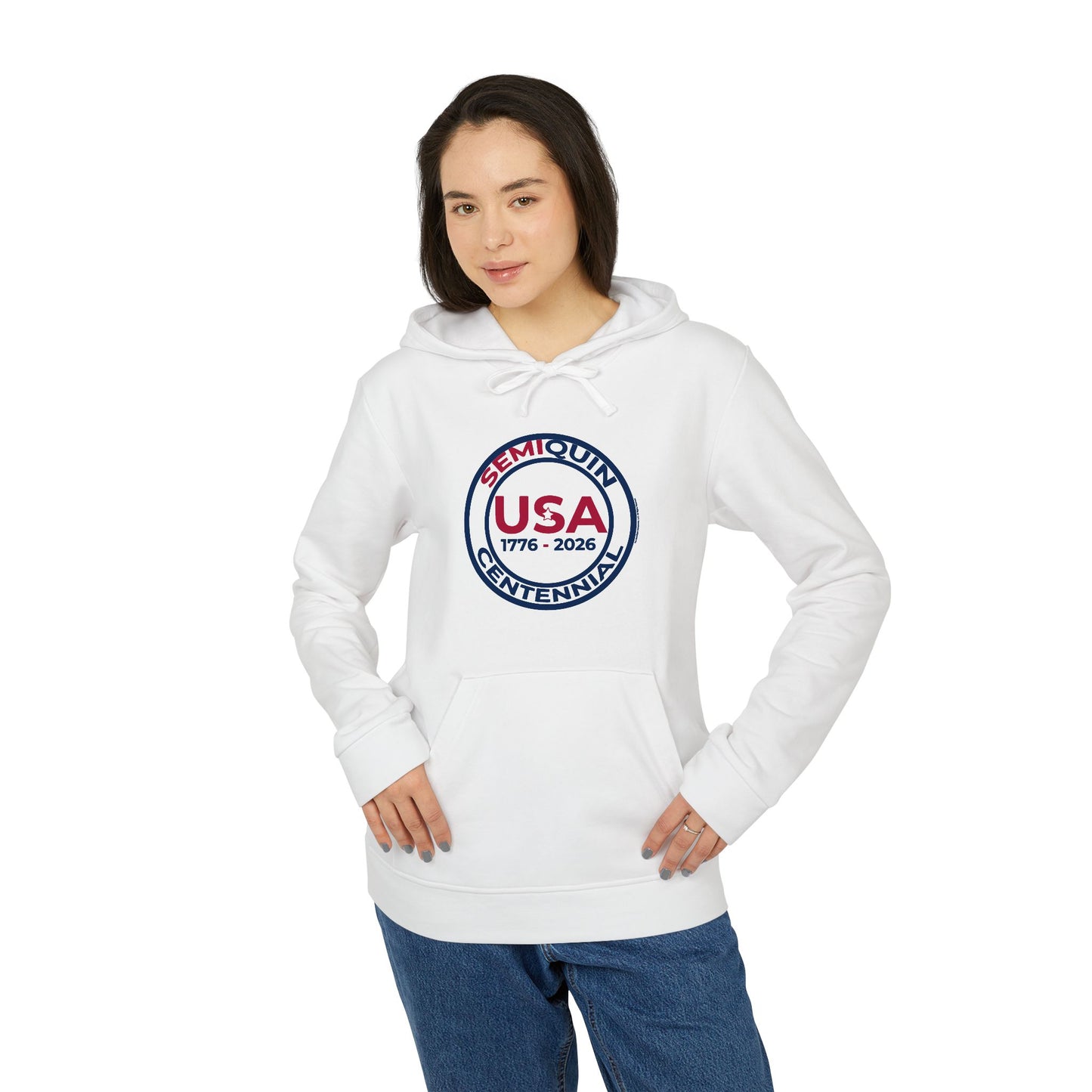 USA SemiQuin Vintage Seal Hoodie – Patriotic American 1776–2024 Pullover