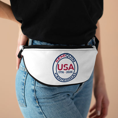 USA Semiquin Fanny Pack | Patriotic Waist Bag for Festivals, Travel & Sports | 250-Year Celebration Gear | Stylish & Functional